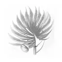 potho or golden potho , Majesty Palm , Philodendron domesticum, Asparagus Ferns forearm black and white  tattoo design idea
