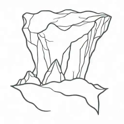 iceberg full view tattoo design idea