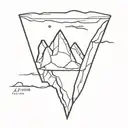 iceberg full view tattoo design idea