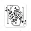 A Seven of hearts card and two of spades card overlapping each other at an angle tattoo design idea