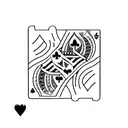 A Seven of hearts card and two of spades card overlapping each other at an angle tattoo design idea