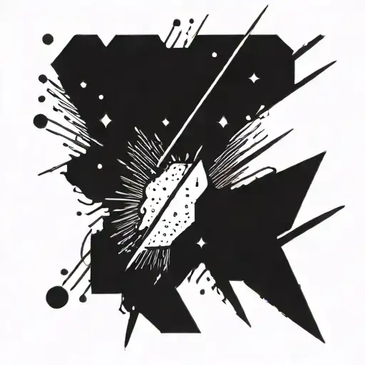 meteor shower tattoo design idea