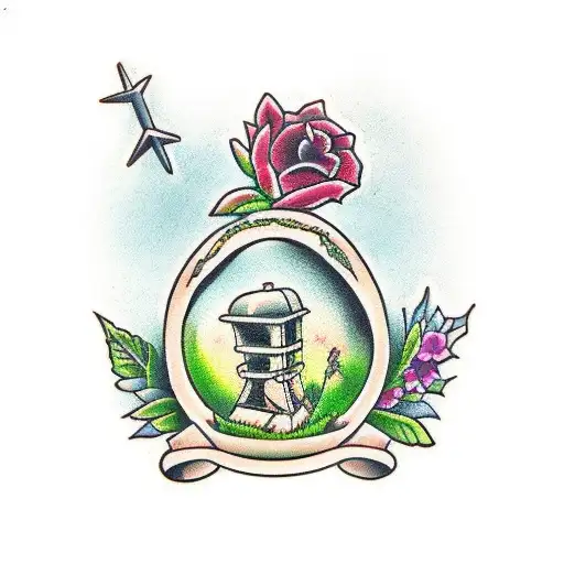 gravEs into gardens tattoo design idea