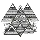 Aztec pyramid tattoo design idea