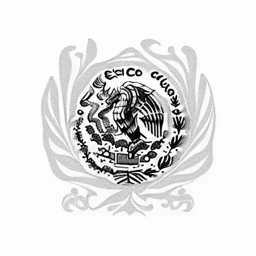 mexico culture with flag tattoo design idea