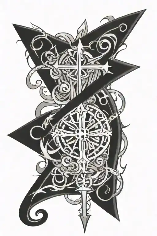 chi-rho tattoo design idea