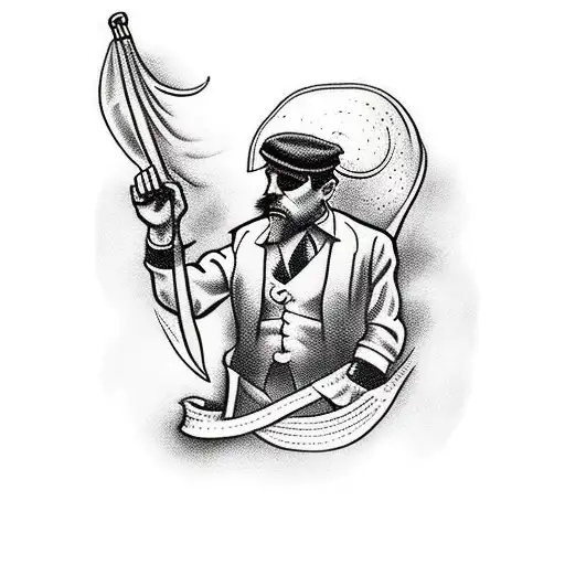 click with big hand at 3 and small hand at 4 with a peaky blinders vibe  tattoo design idea