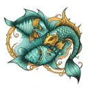 pisces and Gemini tattoo design idea