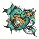 pisces and Gemini tattoo design idea