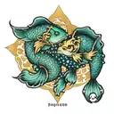 pisces and Gemini tattoo design idea