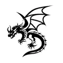 dragon with fire tattoo design idea