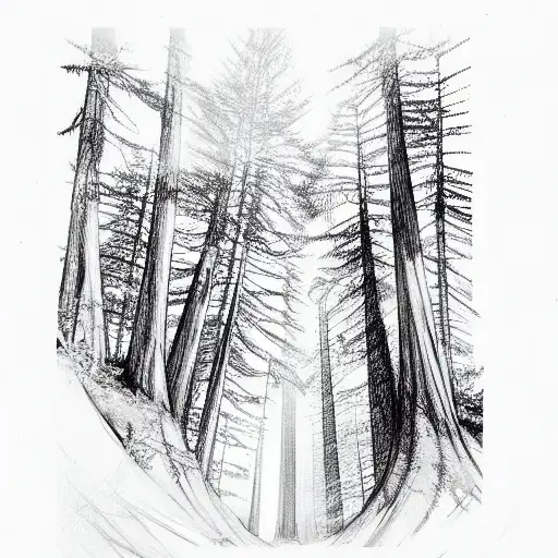 Redwood Forest tattoo design idea