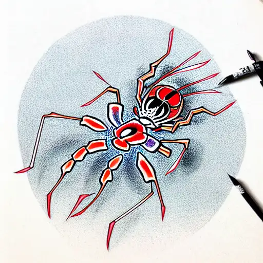 Spider tattoo design idea