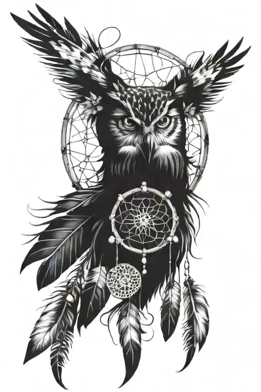 navajo dream catcher tattoo design idea