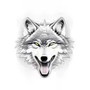 howling wolf tattoo design idea