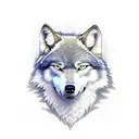 howling wolf tattoo design idea