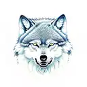 howling wolf tattoo design idea