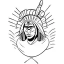 apache warrior tattoo design idea
