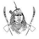 apache warrior tattoo design idea
