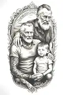 Father and Son tattoo design idea
