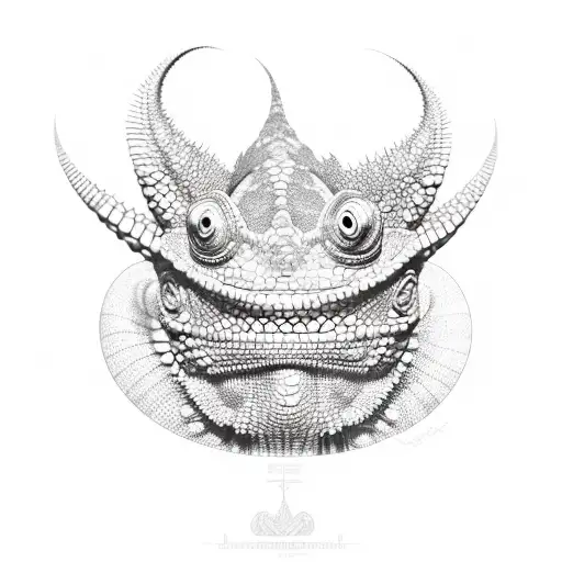 chameleon tattoo design idea