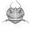 chameleon tattoo design idea