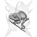 chameleon tattoo design idea