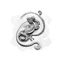 chameleon tattoo design idea