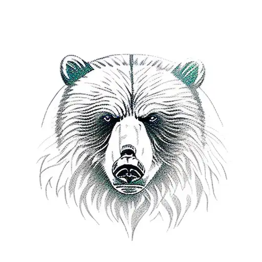 sweet grizzly bear Philadelphia eagles tattoo design idea