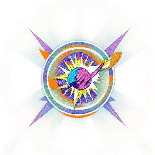 Miami Dolphin Logo but replace the orange sun ring with an orange rochester, NY flower city logo tattoo design idea