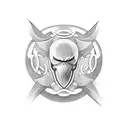 A blackwork design featuring a software code forming the shape of a fist, symbolizing Black Resistance tattoo design idea