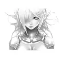 A2 from nier automata in full growth tattoo design idea