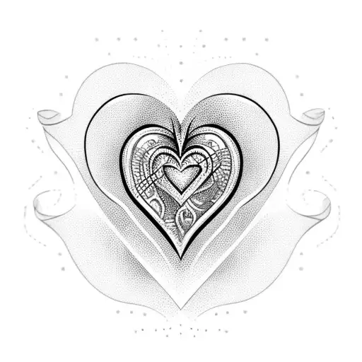heart on the left chest tattoo design idea