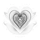 heart on the left chest tattoo design idea