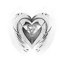heart on the left chest tattoo design idea