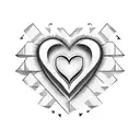 heart on the left chest tattoo design idea