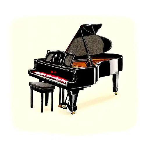 piano darth vader star wars tattoo design idea