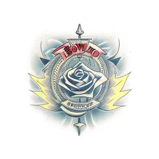 bow Nasrid building  tattoo design idea