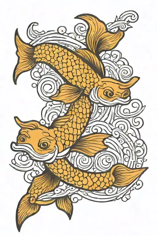 pisces with birthday date 7 10 tattoo design idea