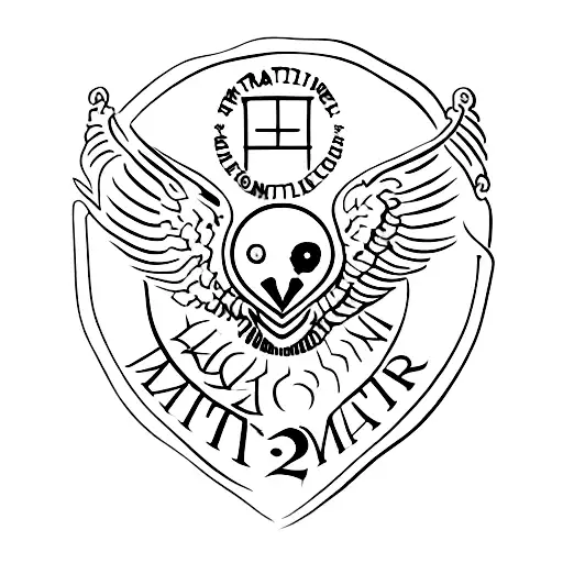 Martin Luther's seal with the dates March 22, 1990 on top and March 17, 2024 on the bottom tattoo design idea