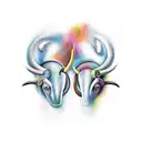 Taurus and Aquarius  tattoo design idea