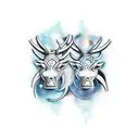 Taurus and Aquarius  tattoo design idea