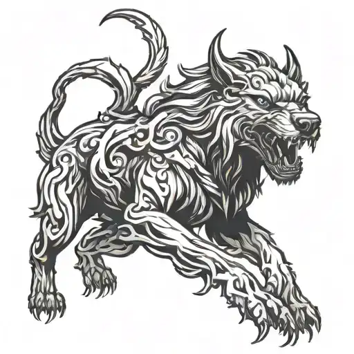 Cerberus tattoo design idea