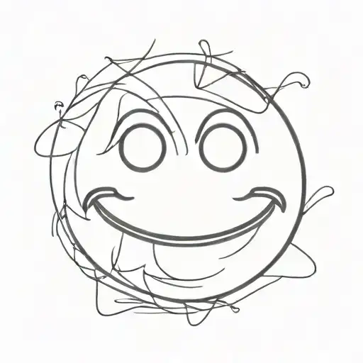 EVIl smiley face  tattoo design idea