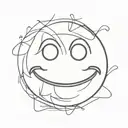EVIl smiley face  tattoo design idea