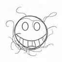 EVIl smiley face  tattoo design idea