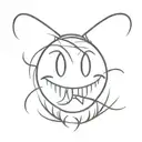 EVIl smiley face  tattoo design idea