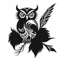 owl tattoo design idea