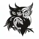 owl tattoo design idea