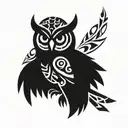 owl tattoo design idea